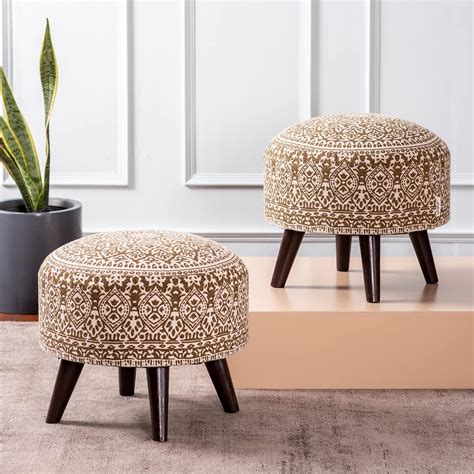 RECTART Ottoman Stool for Living Room | Pouffes for Sitting Printed ...