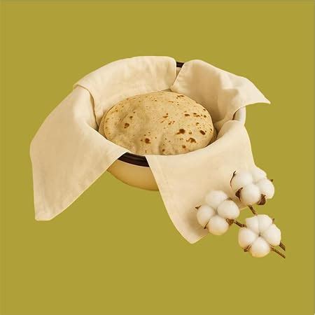 Rangeele Cotton Roti Wrap with Flaps, Double Layer Chapati Cover, Off ...