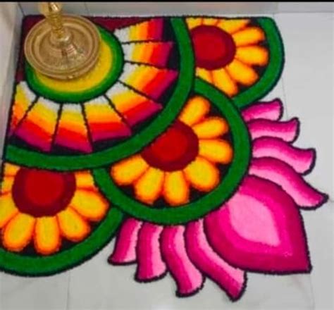 Reusable Cloth Rangoli Mat | Elegant Printed Fabric Mat for Festivals ...