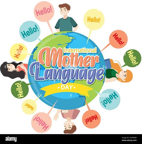 International mother language day banner illustration Stock Vector ...