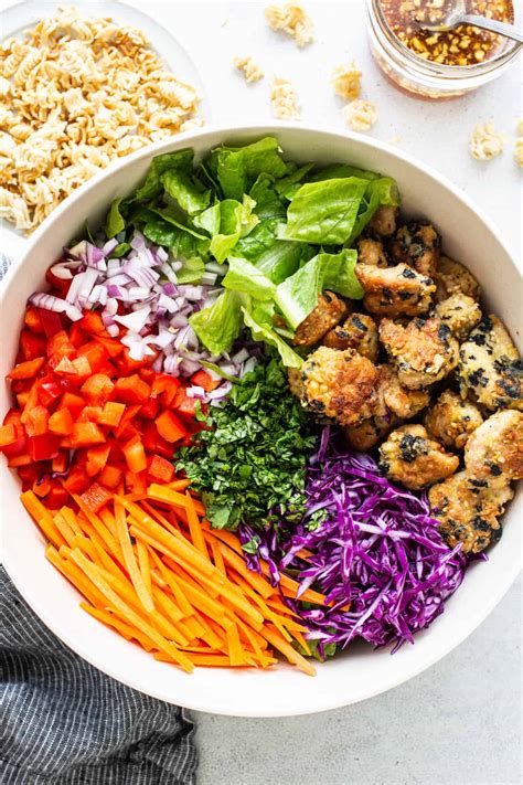 Ramen Noodle Salad with Chicken - Fit Foodie Finds