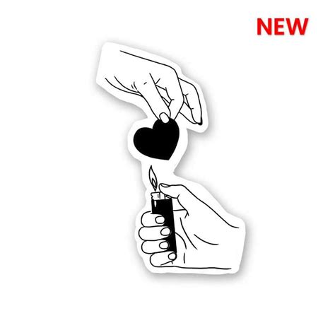 Buy Love Burn Sticker Online | Premium Waterproof Vinyl | STICK IT UP