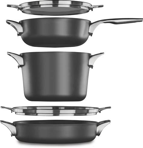 Amazon.com: Calphalon 15-Piece Pots and Pans Set, Stackable Nonstick ...
