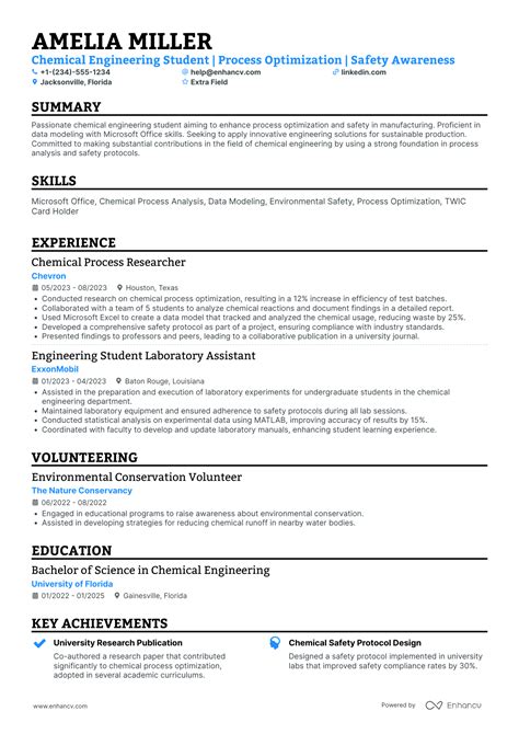 Engineering Internship Resume Examples 的图像结果