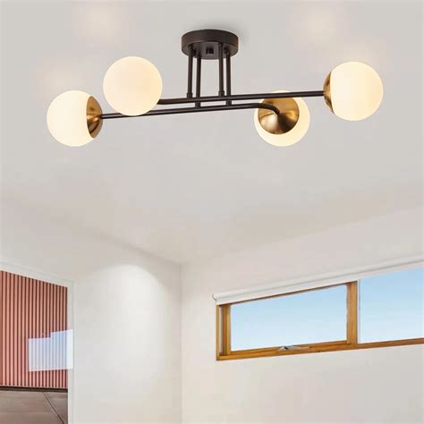 Black Semi-Flush Mount Ceiling Lights - Bed Bath & Beyond