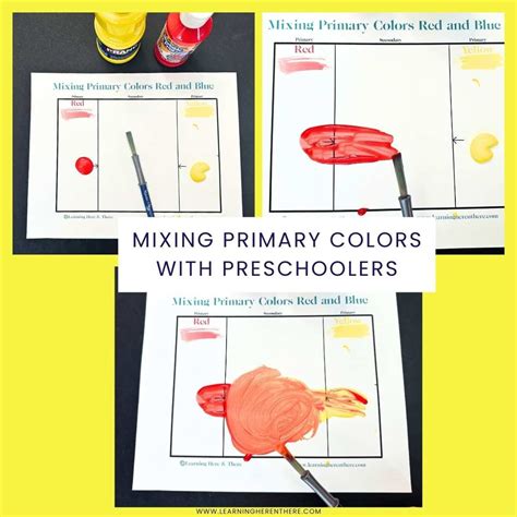 Primary And Secondary Colors Preschool Color Mixing Scheme For Kids.