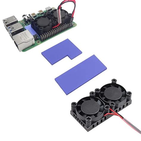 Raspberry Pi 4B Dual Fan Heat Sink Module | Hacktronics India