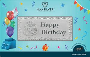 MAA SILVER Happy Birthday S 999 5 g Silver Coin Price in India - Buy ...