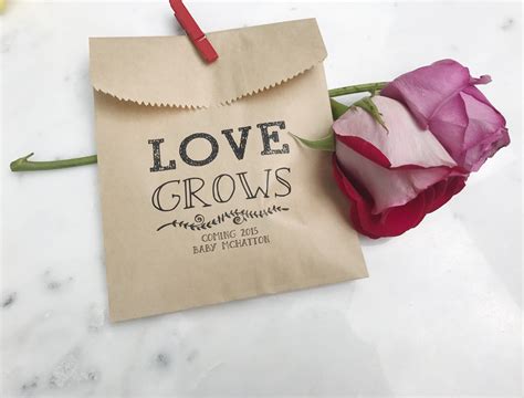 Love Grows Flower Seed Garden Favor Bags - SALTED Design Studio