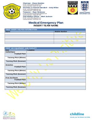 How to create an emergency action plan for your sports club Doc ...