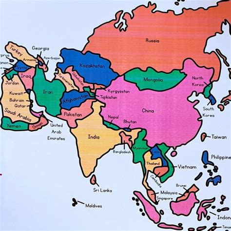 Asia Map for Kids 的图像结果