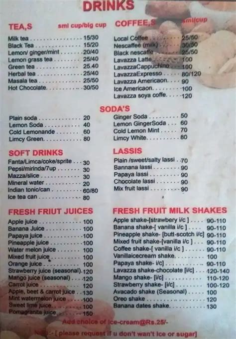 Menu at German Bakery, Mandrem, MPR2+JQ4