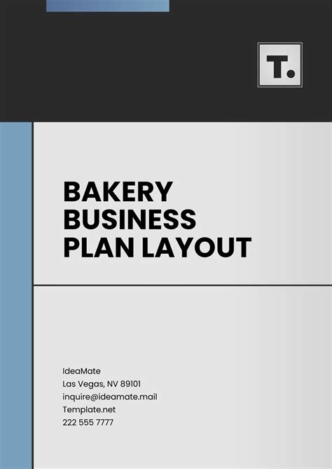Free Bakery Business Plan Layout Template to Edit Online