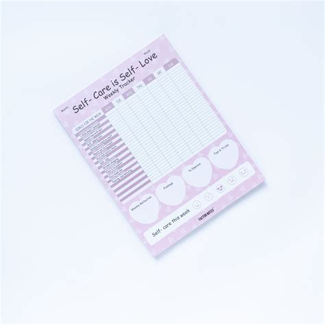 SELF CARE - Weekly Tracker | Enhance Health & Wellness | A4 Size ...