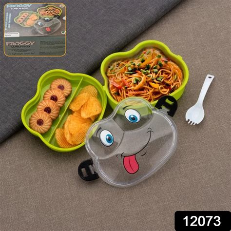 Double Layer Froggy Shape Lunch Box With Spoon – ALL MY WISH