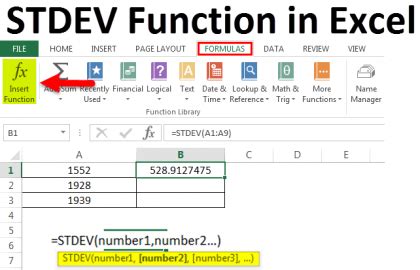 Stdev Function Excel 的图像结果