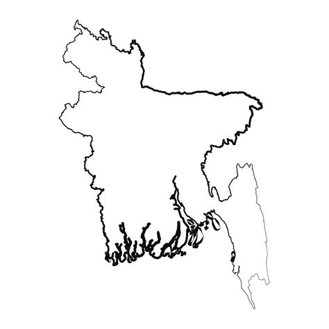 Hand Drawn Lined Bangladesh Simple Map Drawing 25841069 Vector Art at Vecteezy - map of bangladesh drawing