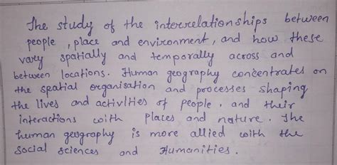 Why is human geography dynamic science? - Brainly.in