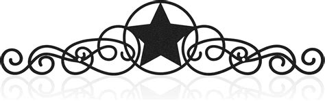 LEIFIDE Metal Star Wall Decor Black Scroll Star India | Ubuy