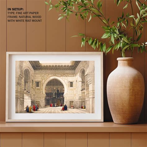 Interior of the mosque of the Sultan the Ghoree: Buy Egyptian Paintings ...