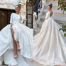Classic Satin Wedding Gowns by 2018 Milla Simple Satin Wedding Dresses 34 Classic Satin Wedding Gowns