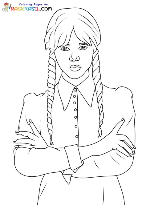 Wednesday Addams Coloring Pages