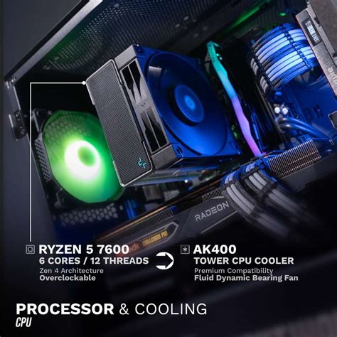 XRIG NIGHTWOLF V3 AMD RYZEN 5 7600 (6 Cores 12 Threads 5.1GHz) (16 GB ...