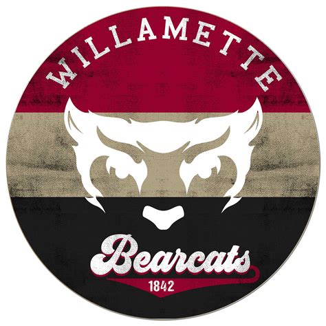 Willamette Bearcats 20'' x 20'' Retro Logo Circle Sign