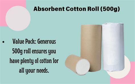 Absorbent Cotton Roll (500g) - Ideal for Makeup Removal, Ultra Soft ...