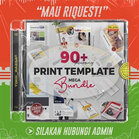 Jual 90+ PRINT TEMPLATES MEGA BUNDLE FOR ILLUSTRATOR, PHOTOSHOP Vector ...