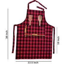 Buy GLUN Waterproof Full Size Unisex Kitchen Checkered Apron with 2 Big ...