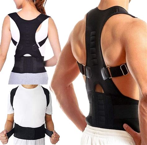 Fully Adjustable Magnetic Orthopedic Posture Corrector for Men Women Relief Back Brace Belt ...