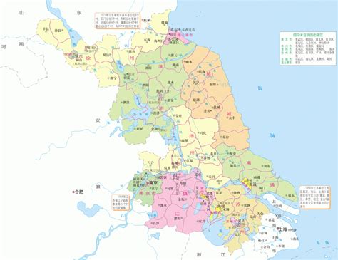 「地图系列」建国后我国行政区划沿革 - 江苏