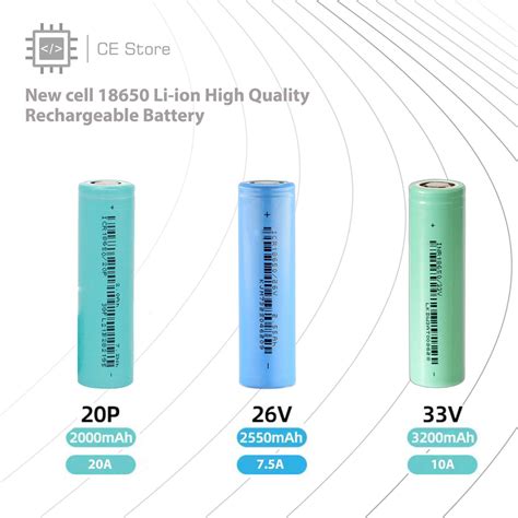 New Cell 18650 Li-ion High Quality Rechargeable Battery | CE Store