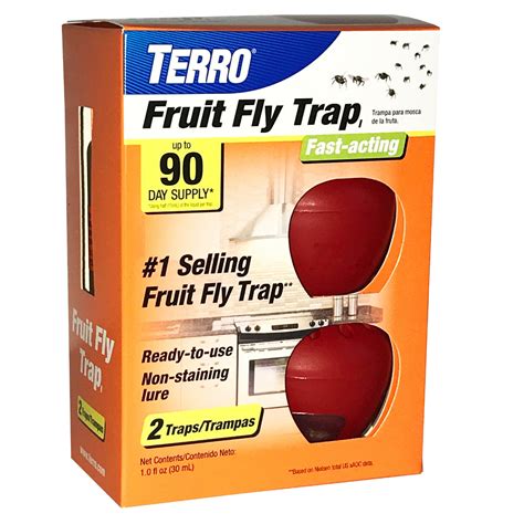 TERRO FRUIT FLY TRAP • 2-Traps • NON-TOXIC • FAST ACTING • 60 DAY ...