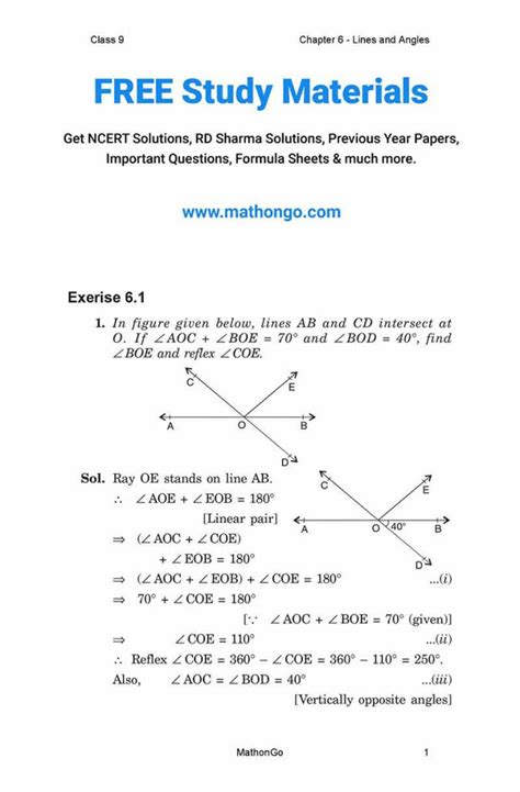 Image result for Maths Chapter 6 Introduction Class 9