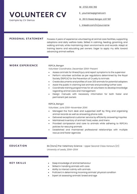 Resume Samples Volunteer List