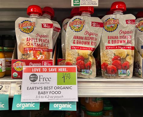 Earth’s Best Organic Baby Food As Low As 57¢ Per Pouch At Publix - iHeartPublix