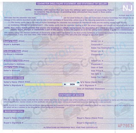 New Jersey Dmv Title at Sonia Broman blog