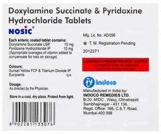 Nosic 10/10 MG | Order Nosic 10/10 MG Tablet Online at Truemeds