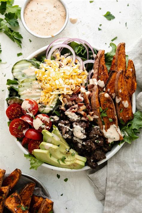 Healthy Burger Bowl with Special Sauce Recipe