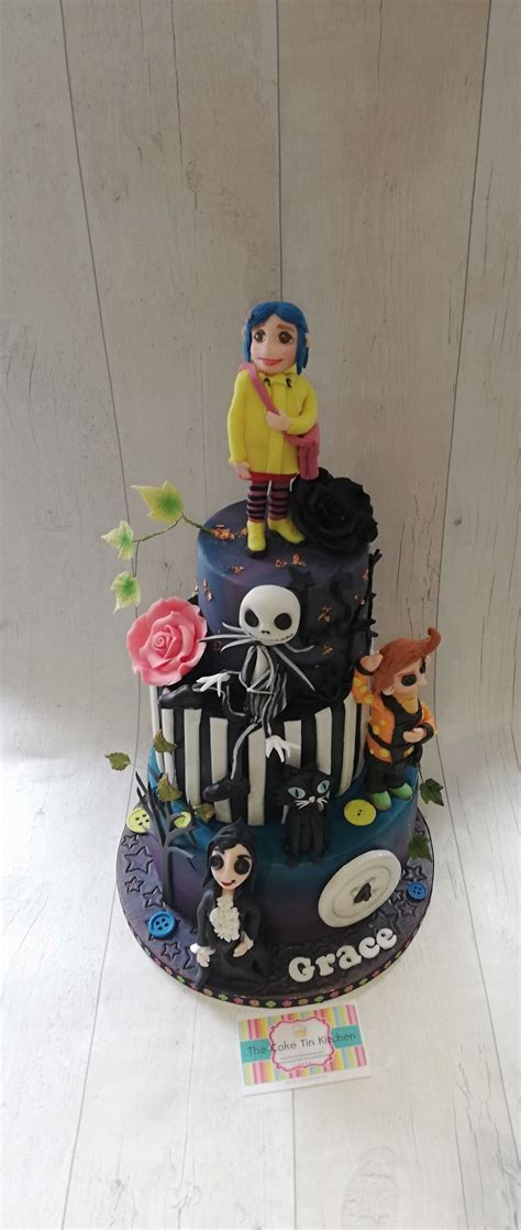 Coraline Cake | Hello kitty birthday cake, Coraline, Film cake