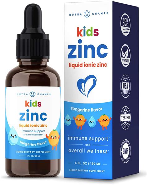 Amazon.com: NutraChamps Liquid Zinc Drops for Kids, Ionic Zinc Liquid ...