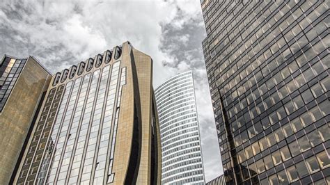 Wallpaper buildings, architecture, skyscrapers, bottom view, gray hd ...