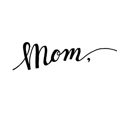 Hand Type Mother's Day Card Idea Mom
