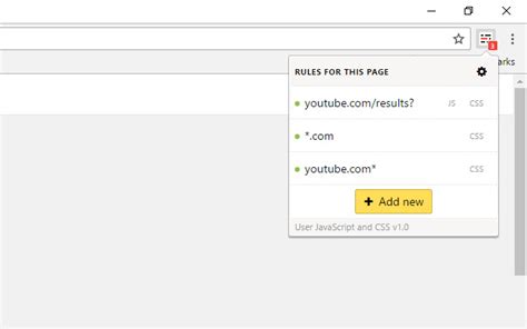 User CSS and JavaScript Chrome 的图像结果
