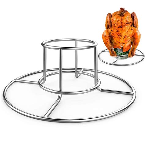 RUSFOL Beercan Chicken Rack, Stainless Steel Chicken Stand for Smoker ...