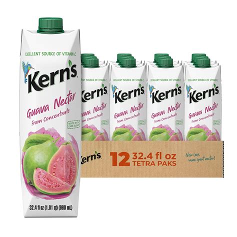 Amazon.com: Kern’s Guava Juice Nectar - Guava Nectar Made with Fresh ...