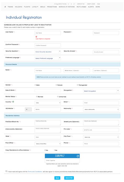 Signup Registration in NextGen IRCTC | Create Account in new IRCTC Next ...