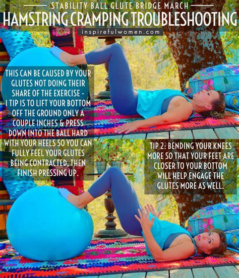 Marching Yoga Ball Glute Bridge - Inspireful Women